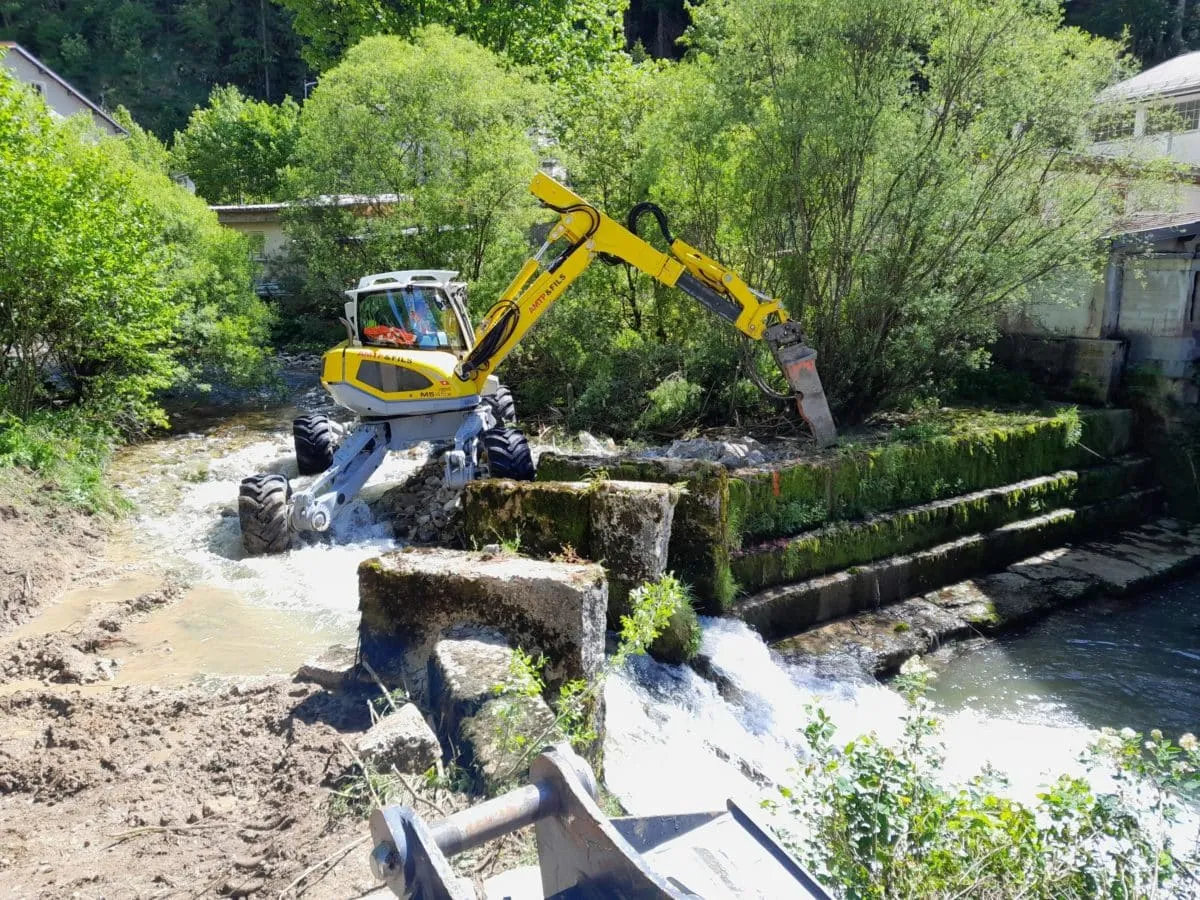 Travaux sur le seuil Paget à Morez 