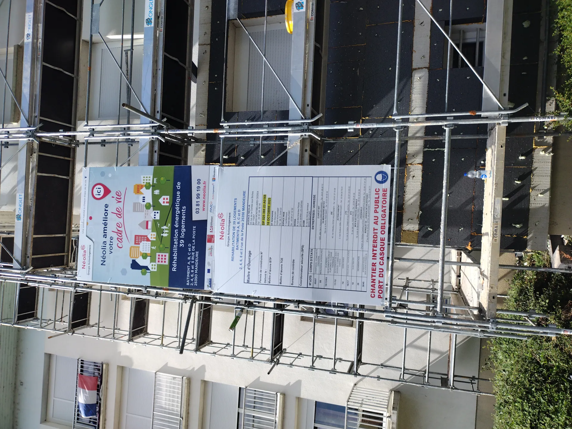 Facade bâtiment rue de la poste à Mandeure