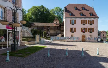 Hôtel de ville et galerie bois à Delle 