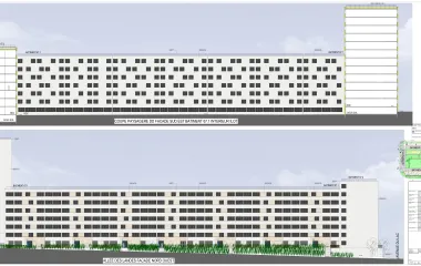 Plan façades coupes Ilots Gascogne à Dijon
